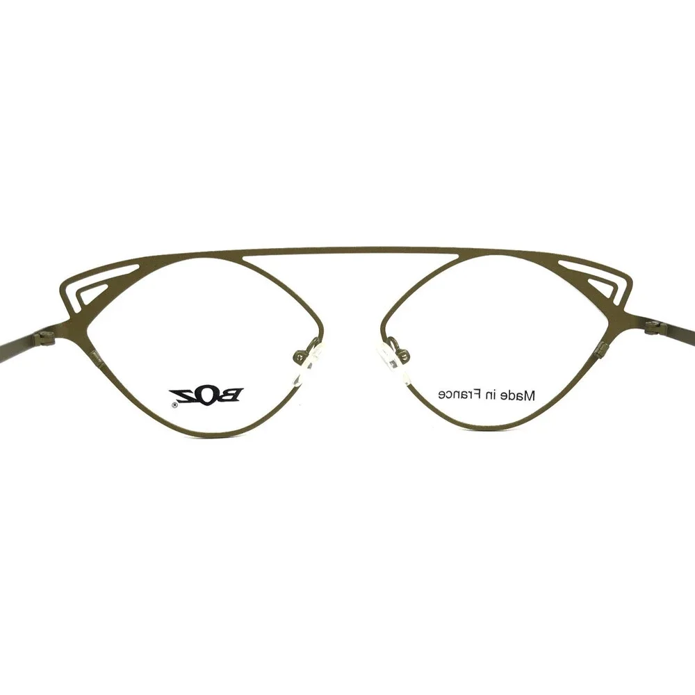 BOZ by J.F. Rey Eyeglasses Frames NIKI 3540 Red Khaki Green Wire Rim 55-15-140